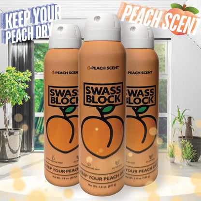 Swass Block Peach Spray: Stay Dry and Fresh with a Burst of Fruity Delight! - Swass Block